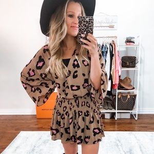 BuddyLove Leopard Lennox Dress in Pink Panther